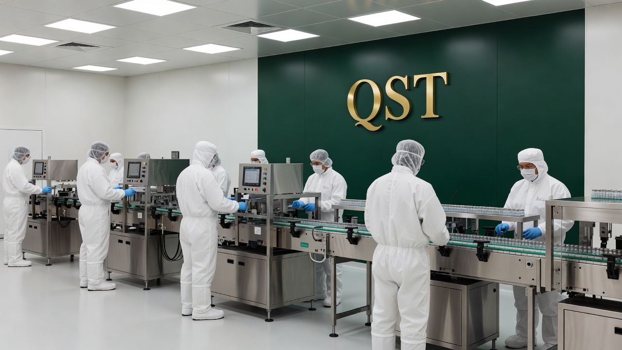 QST Qingdao Facility — staff working on production floor